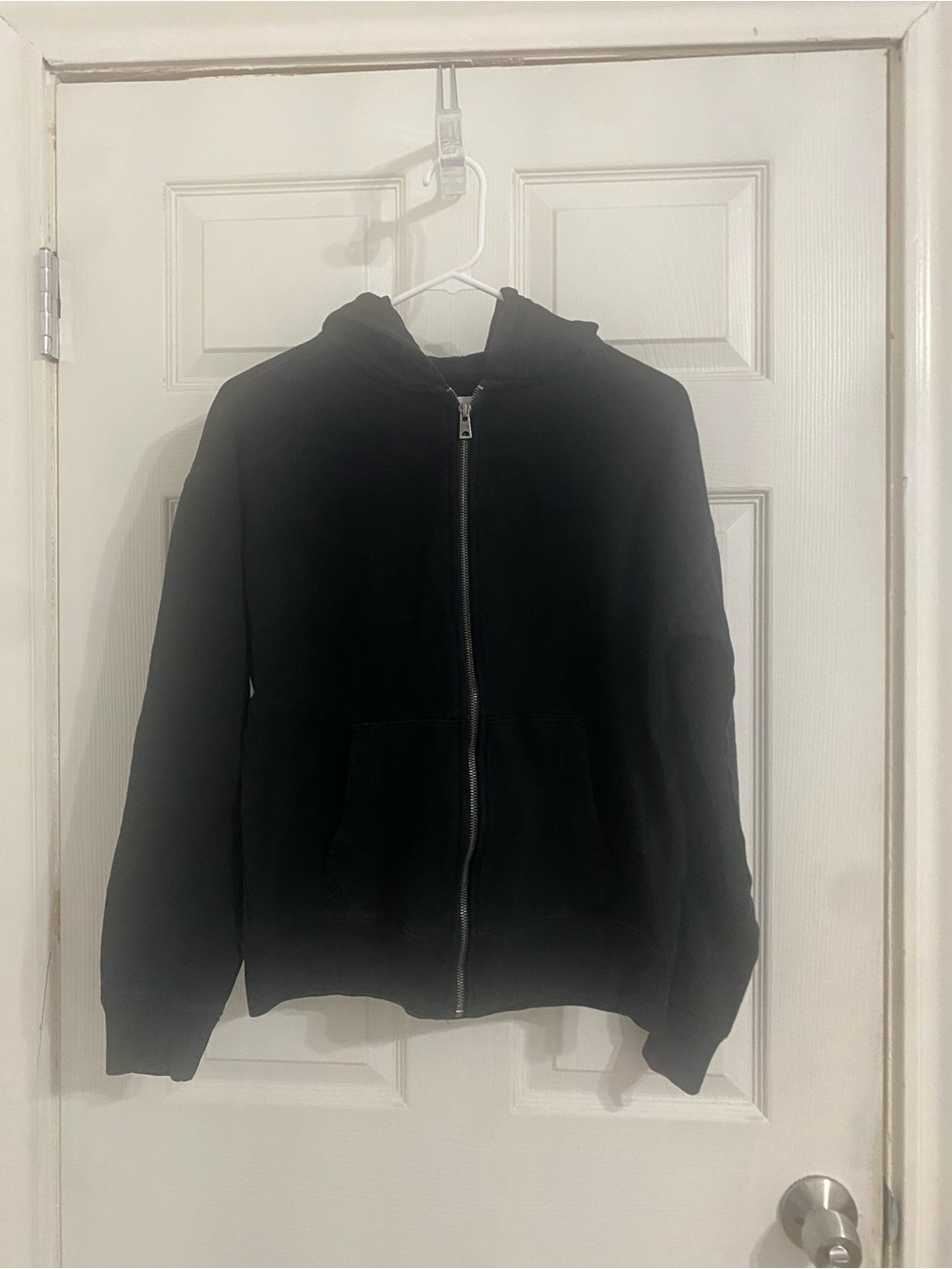 Women's Black Zip-Up Hoodie Jacket